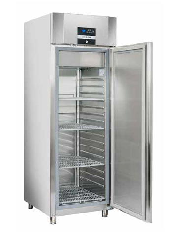 Armadio congelatore GN2/1 inox - refrigerazione ventilata - Lt 550 - temperatura -18/-22°C - classe C - cm 70,5x91,8x208,5h