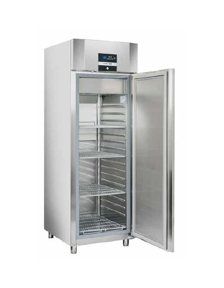 Armadio frigorifero in acciaio inox - refrigerazione ventilata - temperatura -18°-22 C - cm 70,5x90x208.5.h