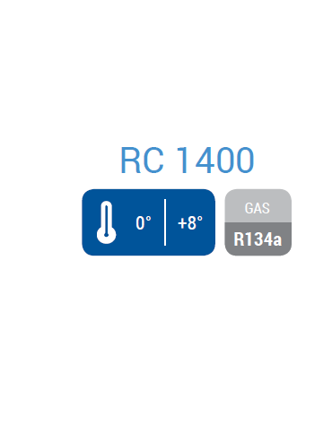 Armadio refrigerato GN 2/1 in acciaio inox AISi 304, refrigerazione ventilata - temperatura 0 / + 8°C. - cm 148x82.8x205h