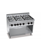 Cucina gas 6 fuochi MEDIA POTENZA forno elettrico multifunzione GN 2/1 - cm 120x71,4x85/90h