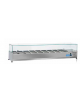 Vetrina refrigerata per banco pizza - capacità n.9 bacinelle GN 1/3 - cm 200x39.5x44h
