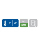 Tavolo refrigerato inox AISI 304, con 3 sportelli GN - temperatura 0/+8°C. - cm 136,5x70x88,2h