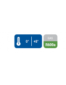 Tavolo refrigerato in acciaio inox AISI 304, con 4 cassetti - refrigerazione statica - mm 900x700x882h