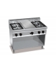 Cucina a gas 4 Fuochi con tuttapiastra a gas-VANO NEUTRO - CM. 120X71,4X90H