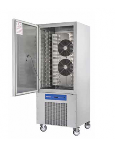 Abbattitore di temperatura da banco in acciaio inox Aisi 304 - refrigerazione ventilata indiretta - mm 790x760x1970h