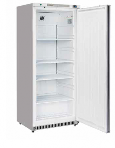 Armadio refrigerato in ABS colore acciaio con interno in termoformato - refrigerazione Roll-Bond - cm 77,5x75,6x190h