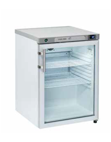 Frigorifero con porta in vetro, interno in abs - refrigerazione roll bond con ventola di assistenza - mm 598x623x838h