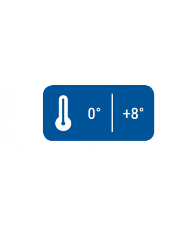 Armadio frigorifero inox con interno in abs - Refrigerazione roll bond con ventola di assistenza - mm 598x623x838h