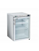 Frigorifero basso inox con interno in abs - Anta a vetro - Refrigerazione roll bond con ventola di assistenza - mm 598x670x838h