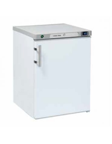 Armadio refrigerato negativo bianco con interno in ABS - 2 ripiani evaporatore fissi - mm 598x623x838h