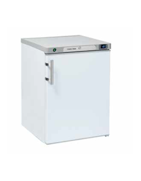 Armadio congelatore negativo bianco, statico, con interno in termoformato - 2 ripiani evaporatore fissi - cm 59,8x67,9x83,8h