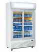 Vetrina bibite verticale con ante scorrevoli autochiudenti - refrigerazione ventilata +1/+10°C - cm 120x73x203,8h