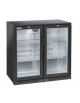 Vetrina bibite a due ante a battente - colore esterno nero - refrigerazione Roll-Bond con ventola +1/+10°C - cm 90x52x90h