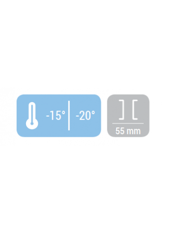 Congelatore orizzontale porta a vetro 88Lt. - porta a vetro, autochiudente - refrigerazione statica - mm 610x540x685h