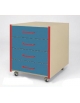 CASSETTIERA SU RUOTE IN LEGNO 4 CASSETTI - CM 46x60x58h