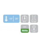 Congelatore a pozzetto con 3 cesti Rea Capacità 458 lt - refrigerazione statica - mm 180x64x87,5h