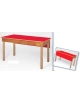 CATTEDRA 1 CASSETTO C/SERRATURA GAMBE LEGNO MASSELLO - CON PANNELLO ANTERIORE - CM 130X70X76H