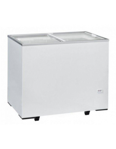 Congelatore a pozzetto con top in vetro scorrevole Rea 2 cesti Capacità 261 lt  - refrigerazione statica - mm 1015x635x890h