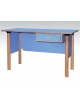 CATTEDRA CON 1 CASSETTO - GAMBE IN LEGNO MASSELLO E PANNELLI SU 3 LATI - CM 130x70x76h