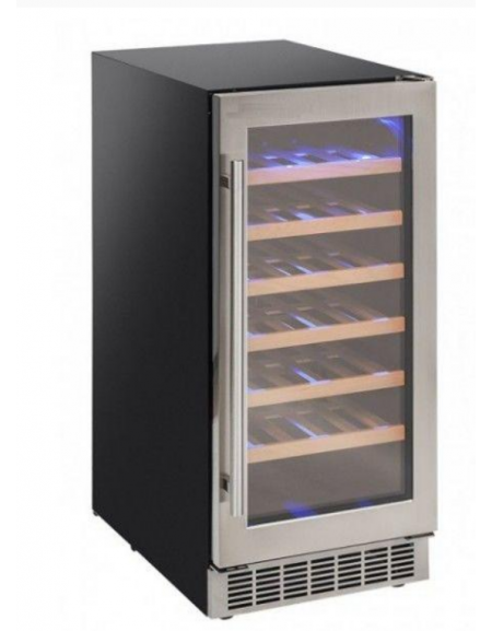 Vetrina refrigerata per vino da incasso - capacità 35 bottiglie - refrigerazione ventilata +5°/+18°C - cm 38x64,7x86,5h