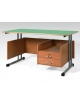 CATTEDRA BICOLONNA 3 CASSETTI CON SERRATURA CM 140X70X76H