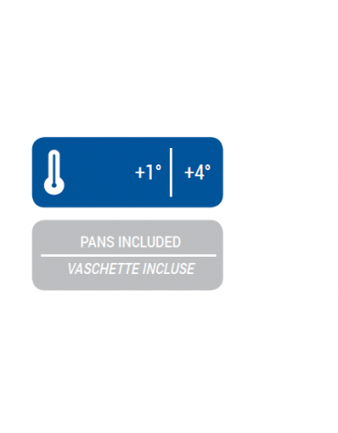 Vetrina refrigerata positiva da banco Sushi - refrigerazione statica - Capacità  6x GN 1/3  - mm 1523xP417x246h