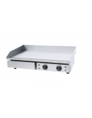 Fry top cromato - struttura in acciaio inox - piastra cromata - vassoio raccogli grasso - mm 730x470x240h