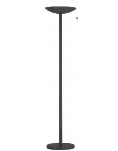 Lampada da terra con struttura in metallo. Lampadina inclusa. Colore nero o alluminio. Lampada da terra con struttura in metallo. Lampadina inclusa. Colore nero o alluminio.