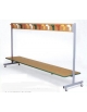 Attaccapanni A Carrello 20 posti - Con tavoletta inferiore portacestini colore faggio con bordatura PVC