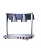 Piano caldo inox con 3 lampade a raggi infrarossi cm 78 x 53 x 70h
