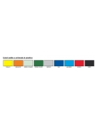 Sedia fissa di attesa o conferenza in plastica indeformabile - vari colori - cm 53x63x78h