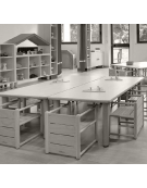 TAVOLO RETTANGOLARE PIANO LATTE IN LEGNO CM  128X64X53H TAVOLO RETTANGOLARE PIANO LATTE IN LEGNO CM  128X64X53H