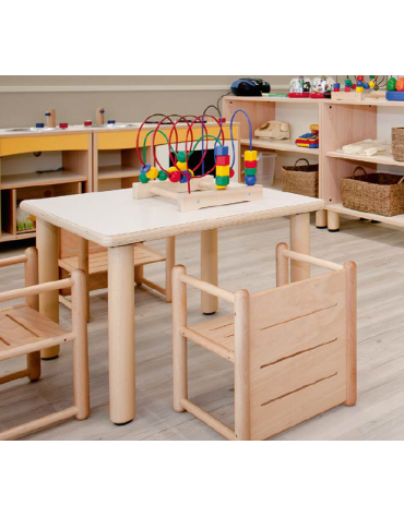 PIANO TAVOLO QUADRATO LATTE IN LEGNO CM 75x75x2,6h - CONFORME AI CAM