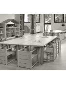 PIANO TAVOLO RETTANGOLARE LATTE IN LEGNO CM 128x64x2,6h - CONFORME AI CAM