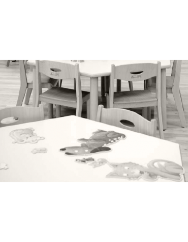 PIANO TAVOLO TRAPEZIO LATTE IN LEGNO CM 128x64x2,6xh - CONFORME AI CAM