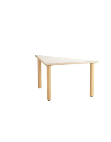 PIANO TAVOLO TRIANGOLARE LATTE IN LEGNO CM 94,5x128x2,6h - CONFORME AI CAM