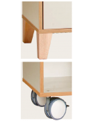 MOBILE CONTENITORE IN LEGNO A 6 CASELLE - cm 105x41x70H - CONFORME AI CAM