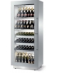 Vetrina per vino ventilata in colore grigio alluminio satinato oppure nero lucido - Capacità N° 126 Bottiglie - cm 82x50x195h