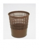 CESTINO GETTACARTA IN PLASTICA COLORE MARRONE - Ø cm.30x32H