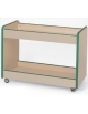 CARRELLO PER SCUOLA 2 RIPIANI IN LEGNO NOBILITATO CM 80X40X60H