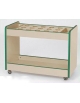 CARRELLO PORTACOLORI IN LEGNO NOBILITATO CM 80X40X60H
