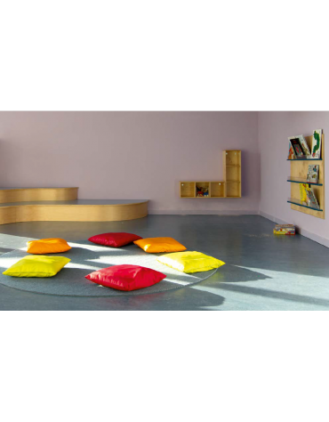 ESPOSITORE LIBRERIA A MURO IN LEGNO - cm 100x84h - CONFORME AI CAM