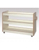 CARRELLO PSICOMOTRICITA' COMPLETO IN LEGNO MULTISTRATO DI BETULLA CM 100X40X75H