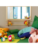 CORRIMANO A MURO A 2 PRESE IN LEGNO - CM 150 - CONFORME AI CAM