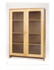 ARMADIO MEDIO 2 ANTE A VETRO IN LEGNO DI FAGGIO MASSELLO - CM 100X40X150H