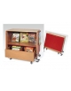 CARRELLO CONTENITORE ESPOSITORE COMPLETO - cm 70x40x80H