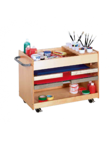 ELEMENTO MOBILE PORTABICCHIERI PER CARRELLO ART DN22010 - CM 50x25x6,5h - CONFORME AI CAM