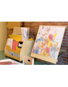 CARRELLO PORTACARTA E COLORI - Dimensioni cm 105x50x60/75h - CONFORME AI CAM