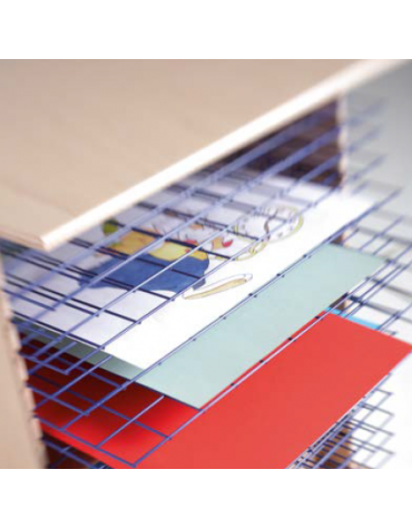 CARRELLO ASCIUGADISEGNI IN LEGNO CON GRIGLIE - CM 59x45x75h - CONFORME AI CAM