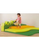 MATERASSO TERRE ALTE 2 IGNIFUGO IN CLASSE 1IM COLORE GIALLO - CM 180x180x20h - CONFORME AI CAM